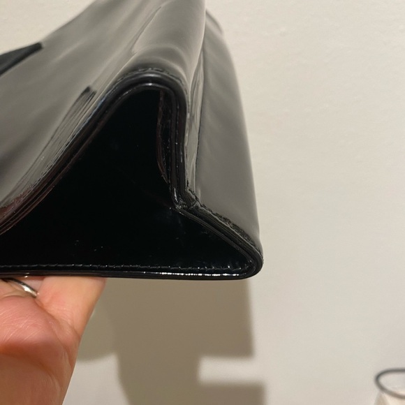 Salvatore Ferragamo Black Patent Leather Small Hand Bag Authentic Classic - Picture 12 of 16